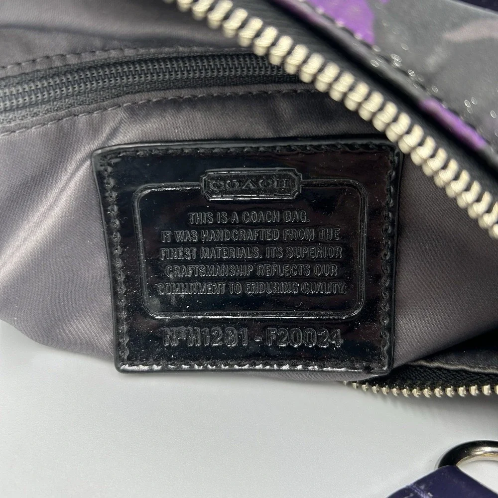 Coach Daisy‎ Ocelot Purple Demi Hobo # H1281-F20024